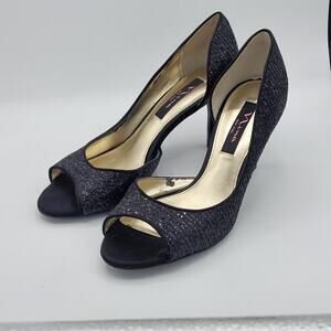 Nina Women's Fern GM Sandals sparkle black gold size 8.5